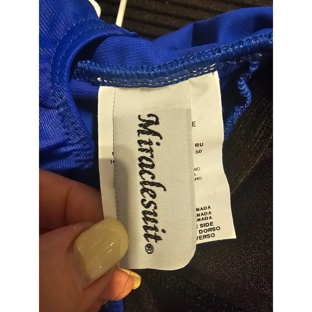 Miraclesuit sz 14D royal blue  Oceanus One Piece swimsuit slimming 10 lbs